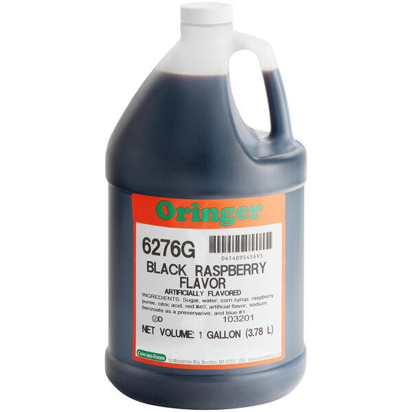 Oringer Black Raspberry Hard Serve Ice Cream Flavoring 1 Gallon