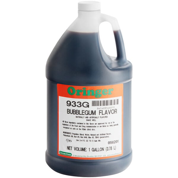 Oringer Bubblegum Hard Serve Ice Cream Flavoring 1 Gallon