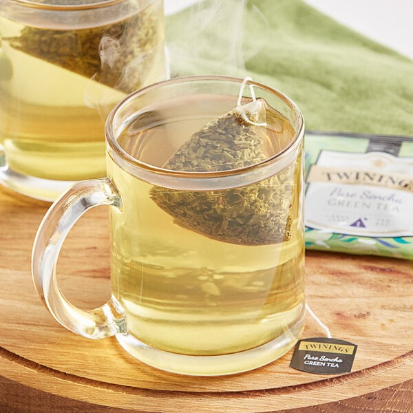 Twinings Pure Sencha Green Large Leaf Pyramid Tea Sachets - 100/Case