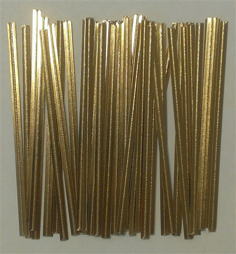 Gold Paper Twist Ties - 50 Pack