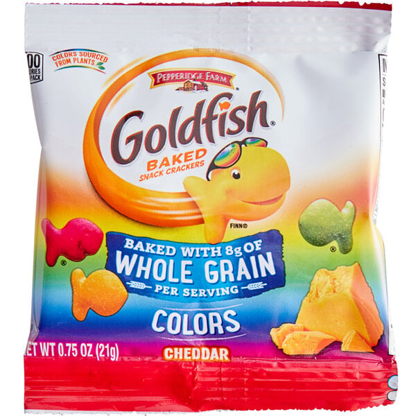 Pepperidge Farm Whole Grain Colors Goldfish 0.75 oz. - 300/Case