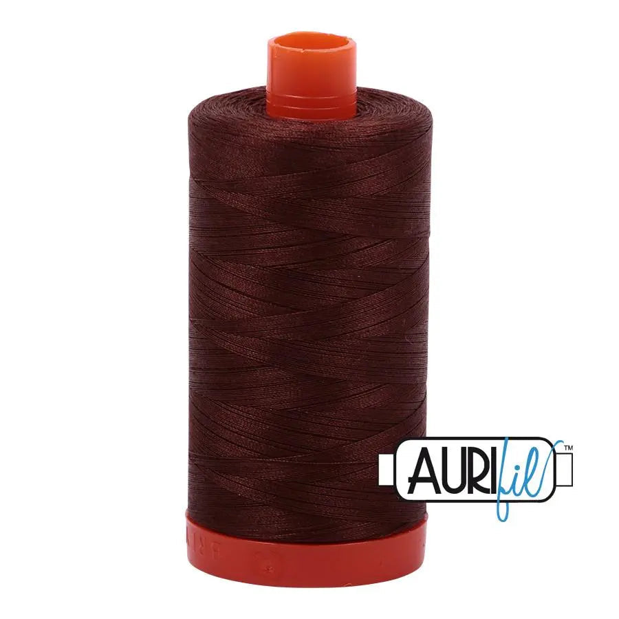 Cotton Thread Chocolate Aurifil 50wt Large Spool