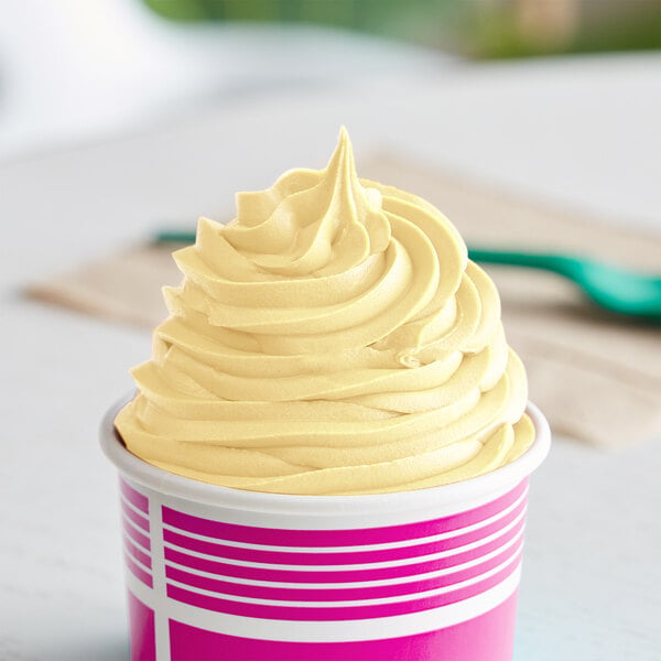 Dannon YoCream Non-Fat No Sugar Added Vanilla Frozen Yogurt Mix 0.5 Gallon - 6/Case