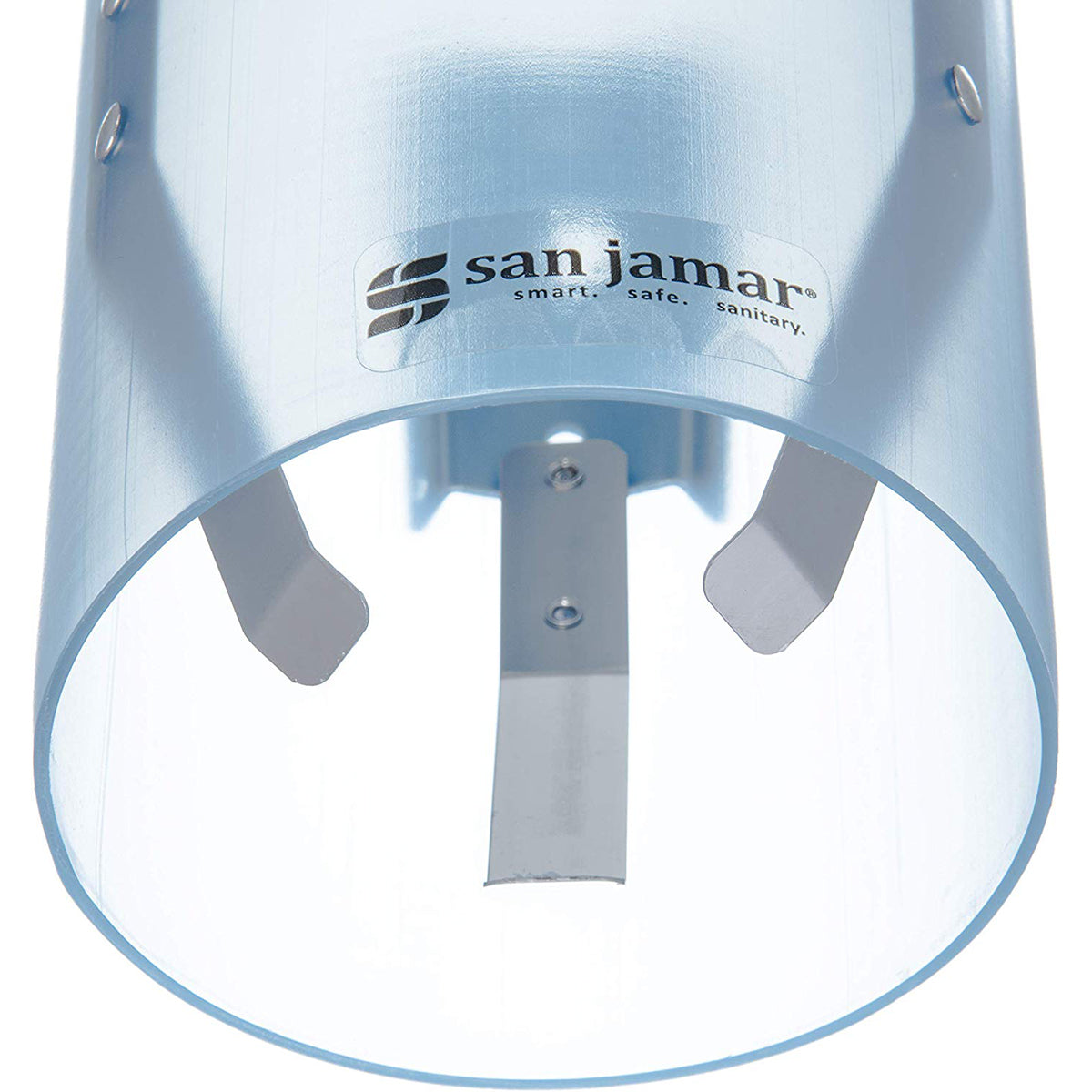 San Jamar C3165FBL Pull Type Cup Dispenser, Fits 4 to 10 oz Cone and Flat Bottom Cups, 16" Tube Length, Frosted Blue