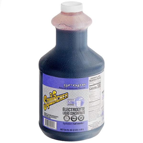 Sqwincher Grape 9.5:1 Beverage Concentrate 64 fl. oz. - 6/Case