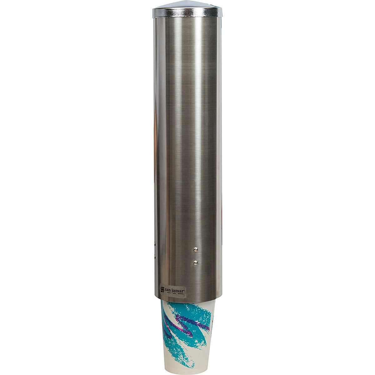 San Jamar C3250SS Stainless Steel Large Pull Type Water Cup Dispenser