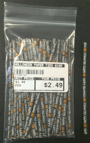Halloween Paper Twist Ties - 100 Pack