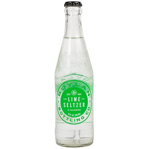 Boylan Bottling Co. 12 fl. oz. Lime Seltzer - 24/Case