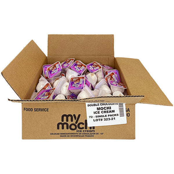 My/Mochi Double Chocolate Mochi Ice Cream 1.5 oz. - 72/Case