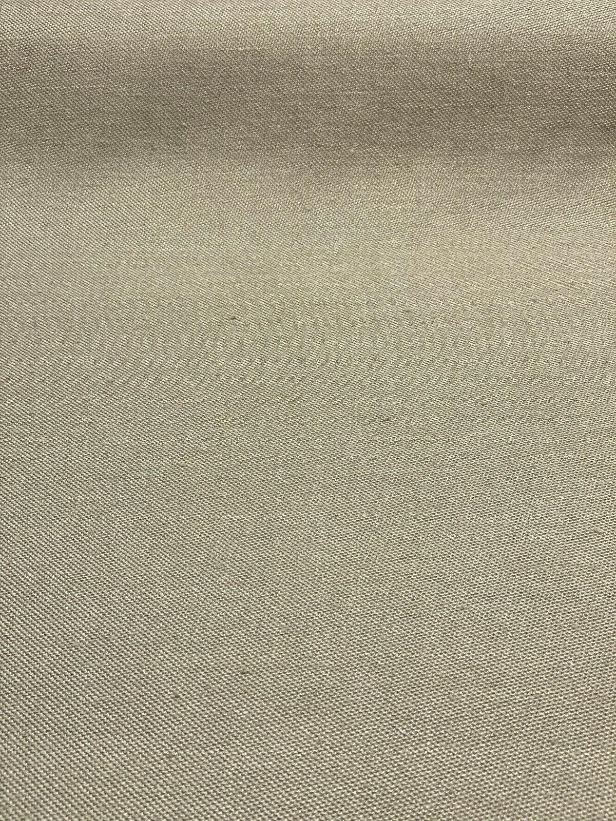 Italian Plain Taupe Linen Fabric - Taupe, Plain, 56" Width (By The Yard)