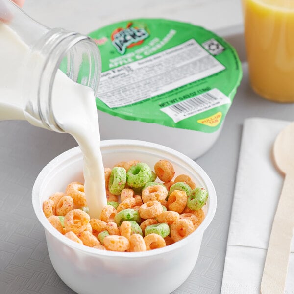 Kellogg's Apple Jacks Cereal Single-Serve Bowl Pack 0.63 oz. - 96/Case