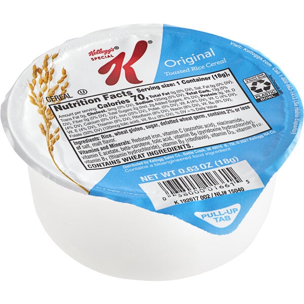 Kellogg's Special K Cereal Single-Serve Bowl Pack 0.625 oz. - 96/Case