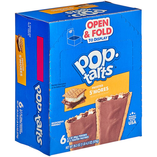 Pop-Tarts Frosted S'mores Toaster Pastry 2-Pack - 72/Case