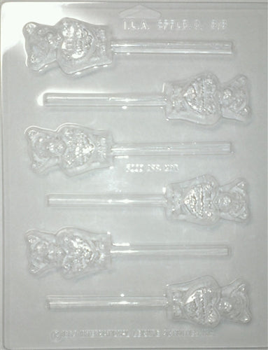 Teddy Bear With Heart Sucker Chocolate Mold - IL616