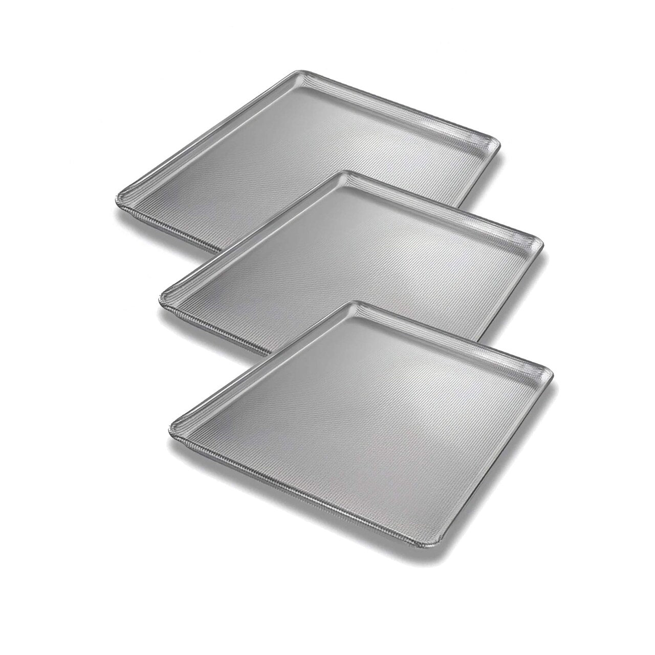 25.8" x 12.5" x 1.1" Half Size Perforated Sheet Pan 16 Gauge Aluminum