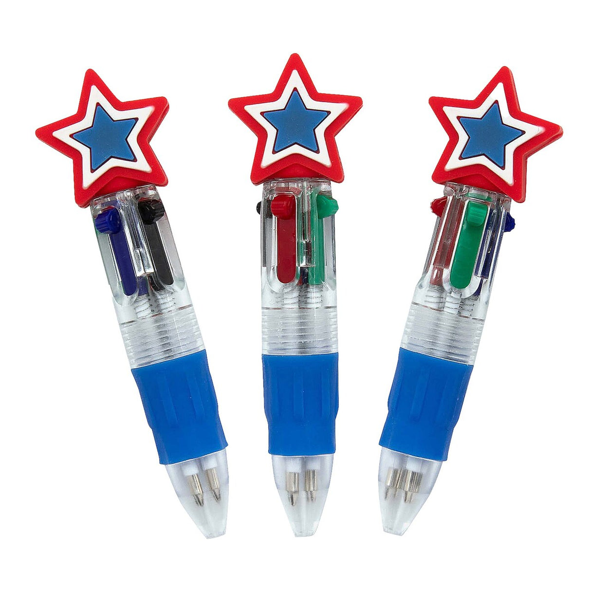 3 1/2" Micro Patriotic Plastic Shuttle Pens 12 Pc.