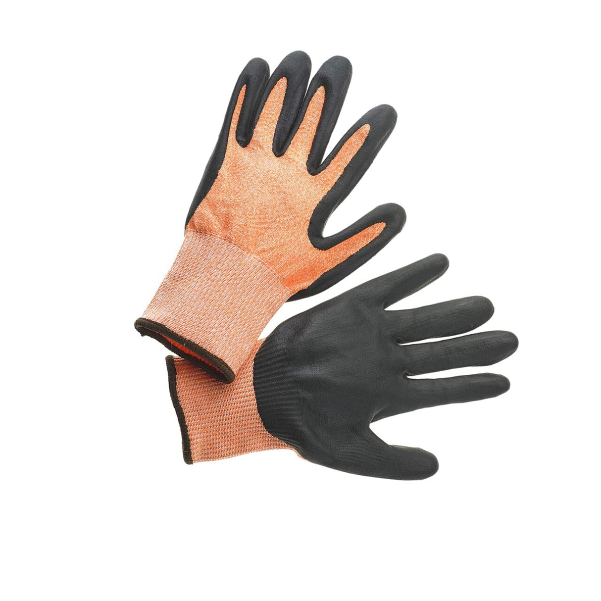 Food Processing Gloves HPPE Reinforced Large Orange Brown Cuff