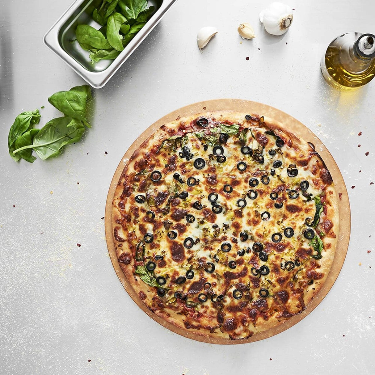 8" Round Pizza Board Paper Composite Natural