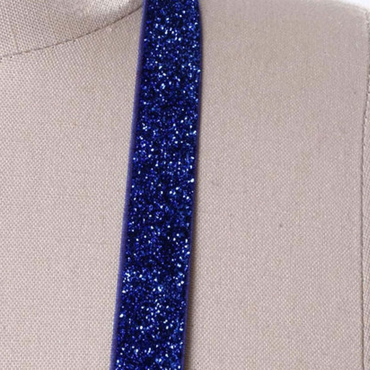 3/8” 2 Yards Royal Blue Glitter Elastic Trim 3/8” 2 Yards