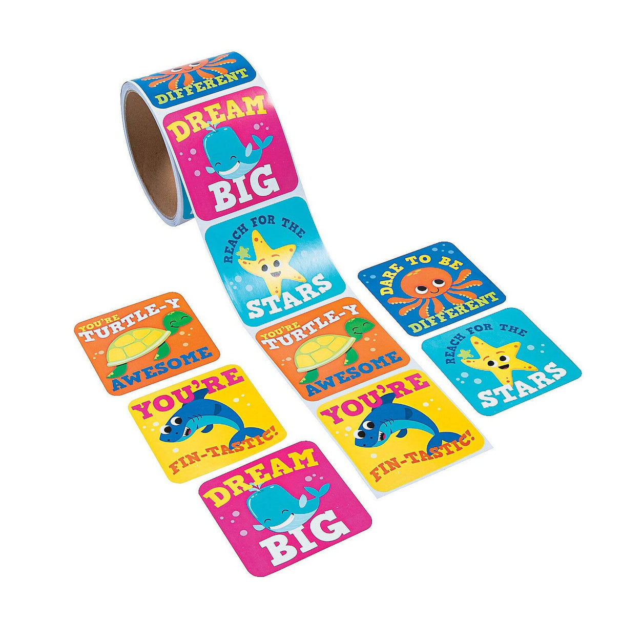 Under the Sea Jumbo Roll Stickers 100 Pc