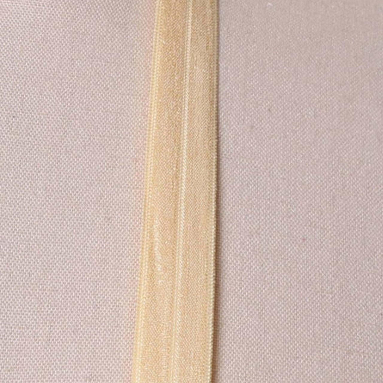 3 Yards Butter Yellow Fold Over Elastic 5/8" Soft Stretch Trim for Masks & Crafts