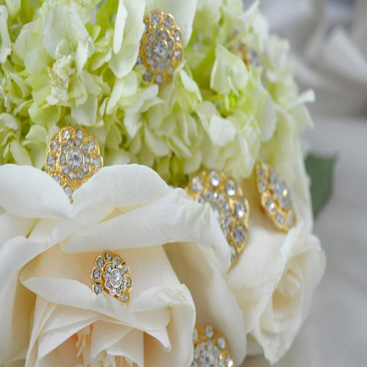 5/8" Small Gold Spiral Rhinestone Button for DIY Projects 5/8"