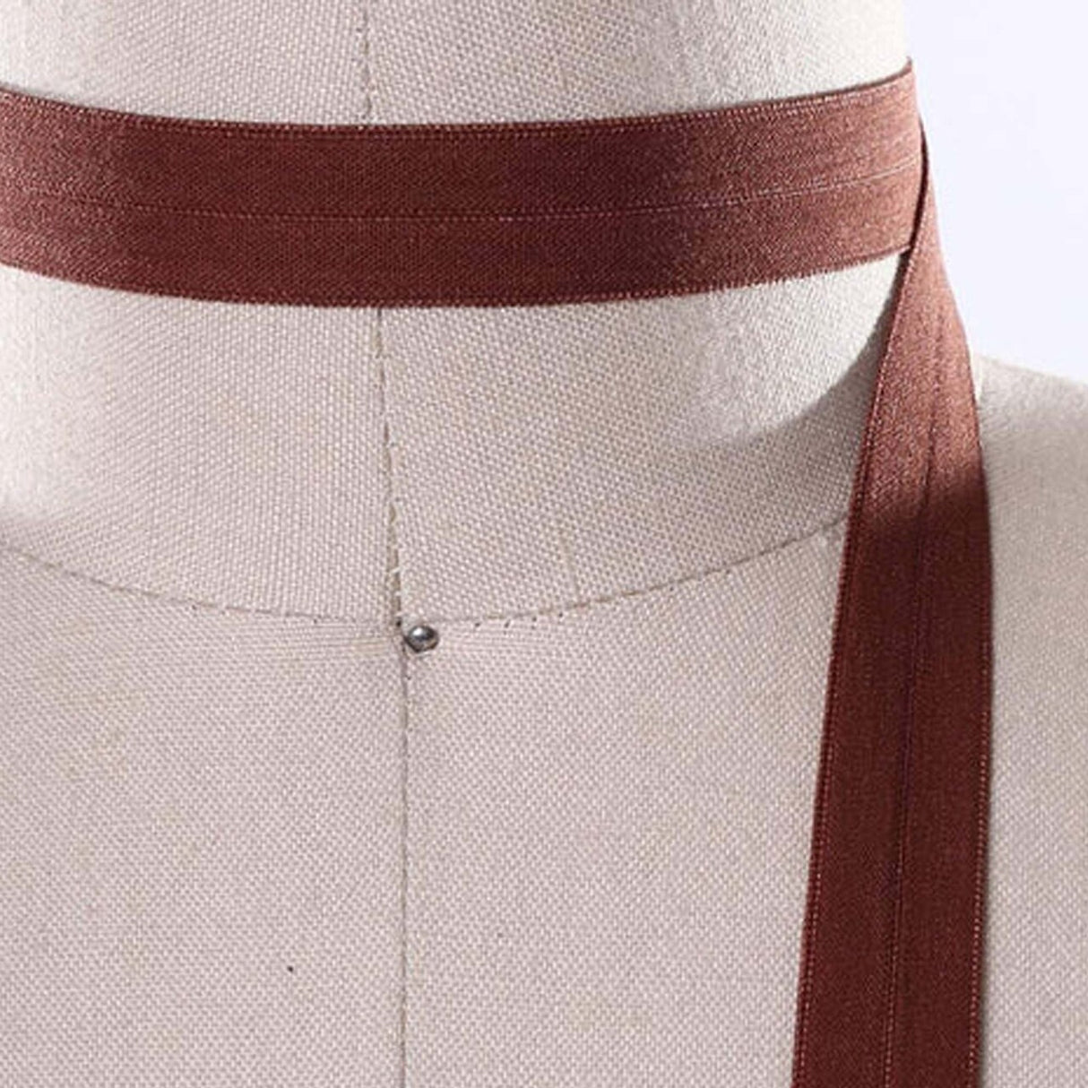 5/8" 3 Yards Cinnamon Brown Fold Over Elastic Trim Soft Stretch Sewing Craft Supplies