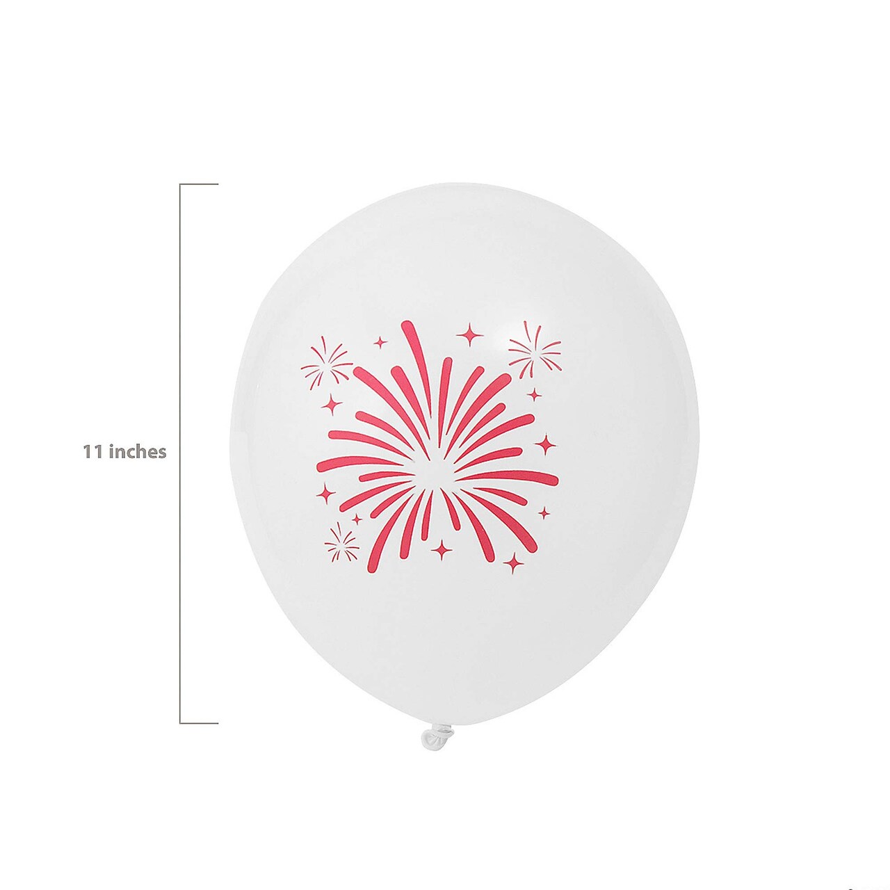Patriotic Red, White & Blue Fireworks Inflatable 11" Latex Balloons 12 Pc.