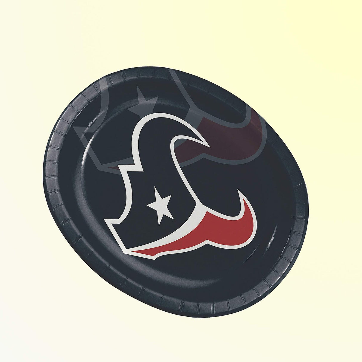 24 Pack 10 Inch NFL Houston Texans Oval Paper Plates Disposable Football Party Supplies