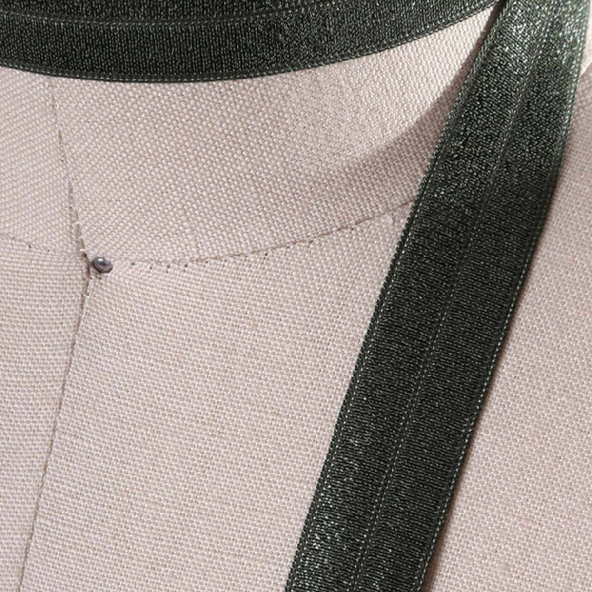 3 Yards Moss Green Fold Over Elastic Trim 5/8" Soft Olive Bias Stretch