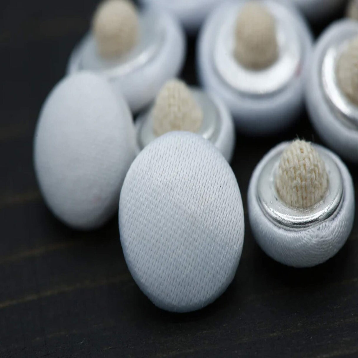 1 Dozen Bridal White Buttons with Canvas Backing 11.5 mm for Wedding Dresses & Gowns