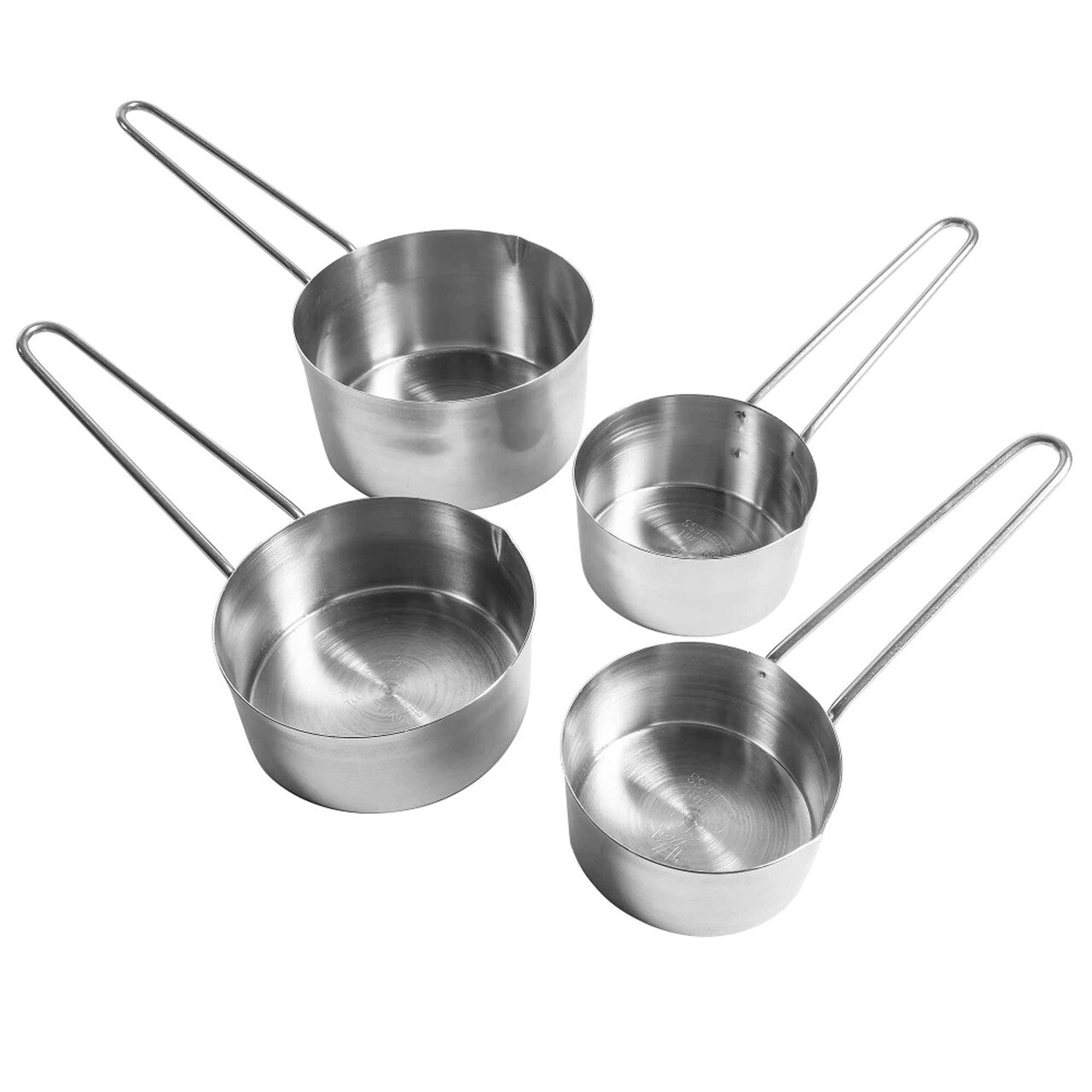 4 Piece Measuring Cup Set Stainless Steel Heavy Duty