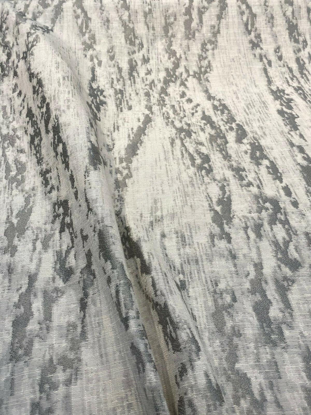 Baylis Rain Silver Jacquard Fabric - Silver Modern Woven Design, 54" Width (1 Yard)