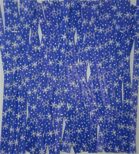 Snowflake Paper Twist Ties - 50 Pack