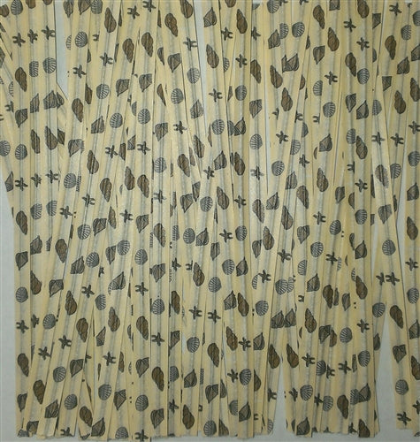 Sea Shell Paper Twist Ties - 50 Pack