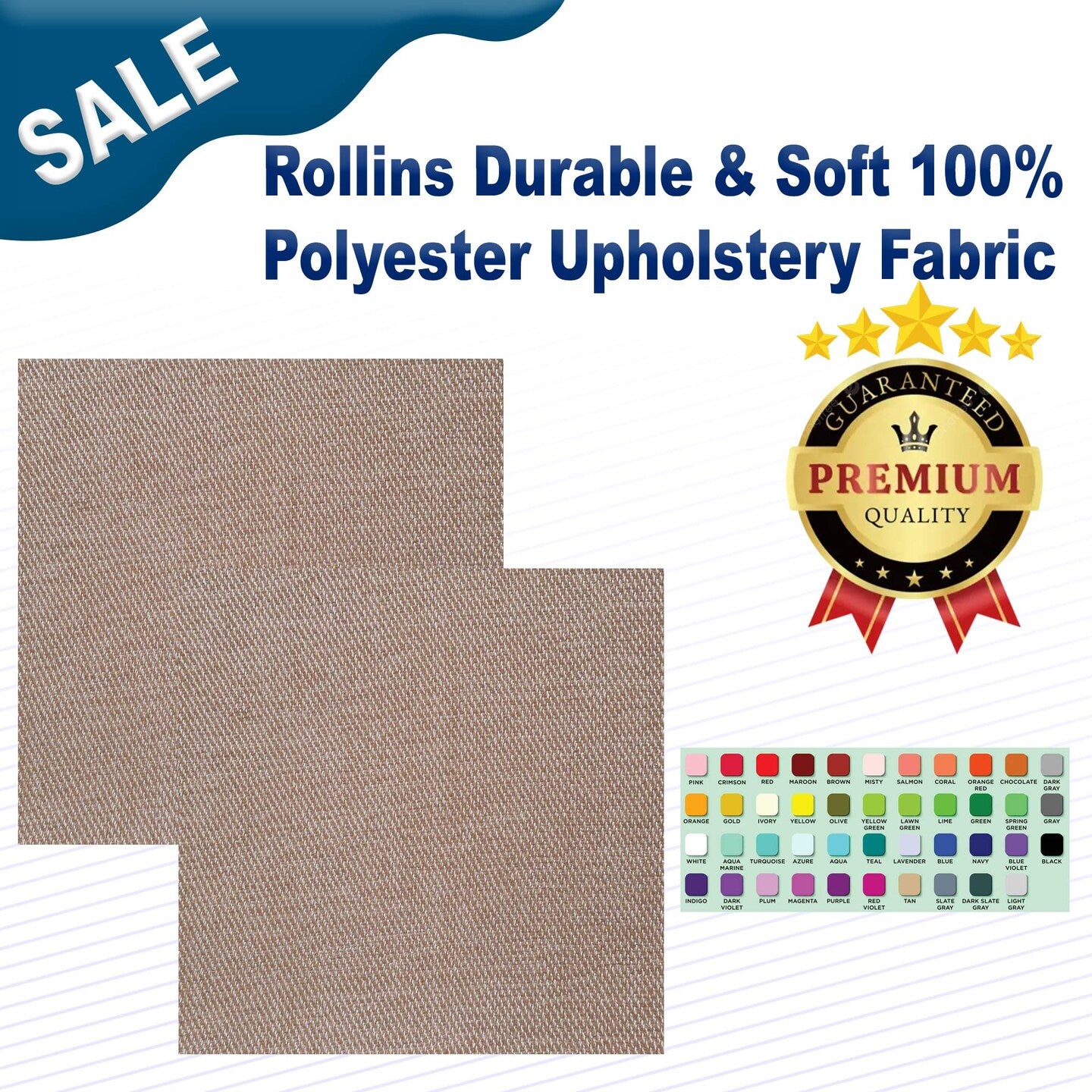 Rollins Durable & Soft 100% Polyester Upholstery Fabric