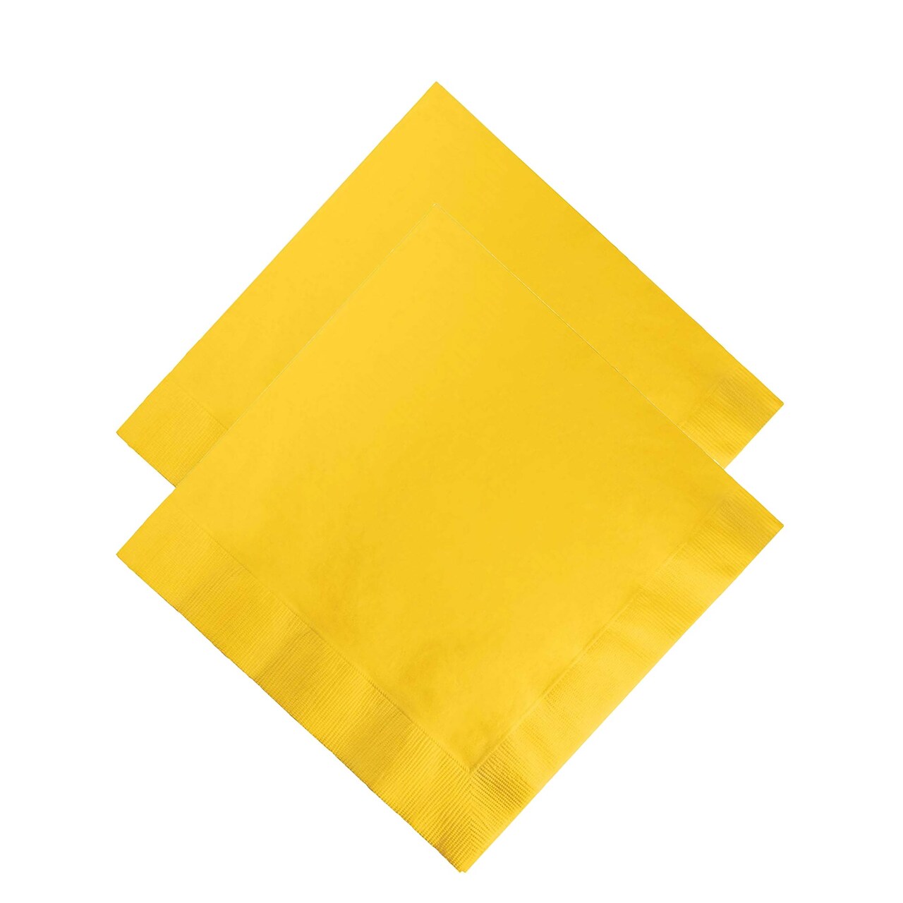 5" Bulk Pack of 50 School Bus Yellow Paper Beverage Napkins