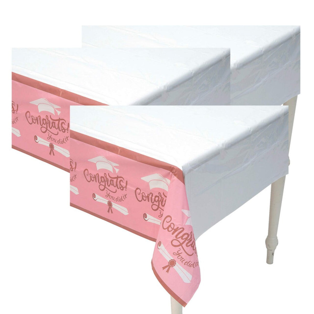 Orange Congrats Grad Round Paper Dinner Plates 9 Inch Graduation Party