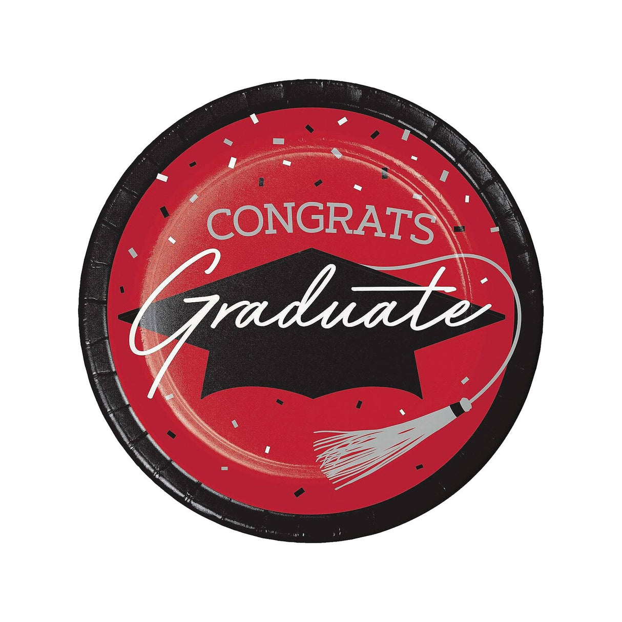 Creative Converting School Spirit Red Graduation Dinner Plates – 54ct