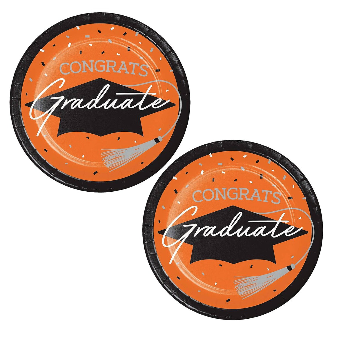 Creative Converting School Spirit Orange Graduation Dessert Paper Plates, 54 ct.