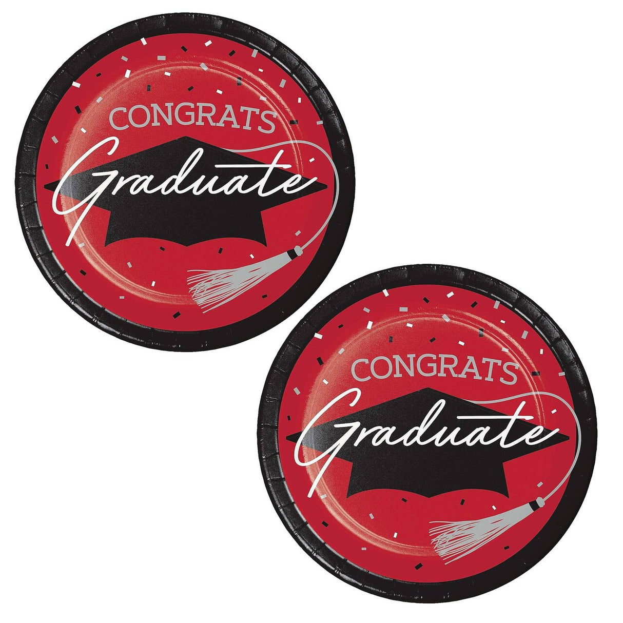 Creative Converting School Spirit Red Graduation Dinner Plates – 54ct