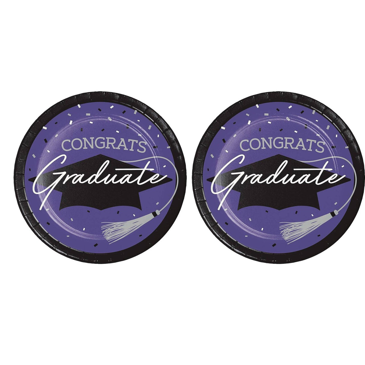 Creative Converting School Spirit Purple Graduation Dessert Plates – 54ct