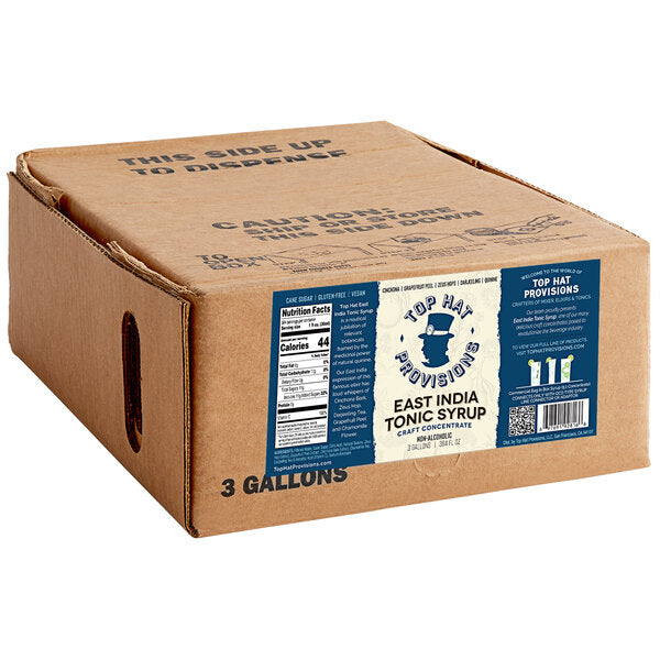Top Hat Provisions East India Tonic Beverage / Soda Syrup 3 Gallon Bag in Box