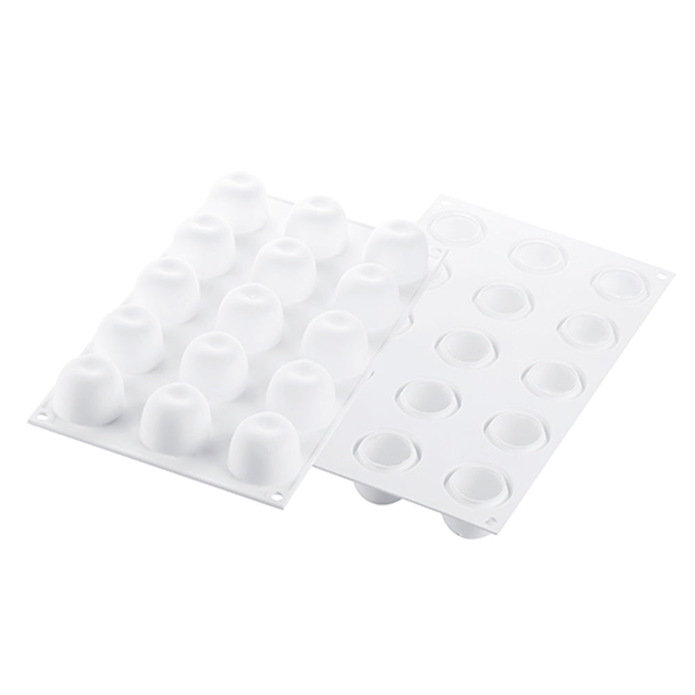 Silikomart "MELA, CILIEGIA & PESCA 30" Flexible Baking & Freezing Mold, 1 Oz., 15 Cavities