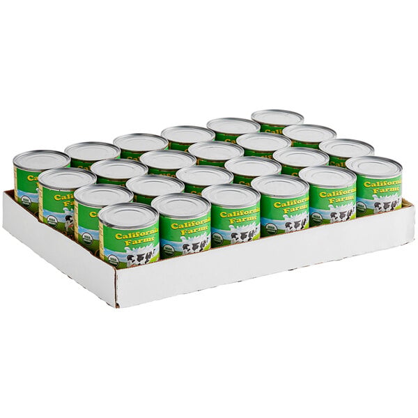 California Farms Organic Evaporated Milk 12 fl. oz. - 24/Case