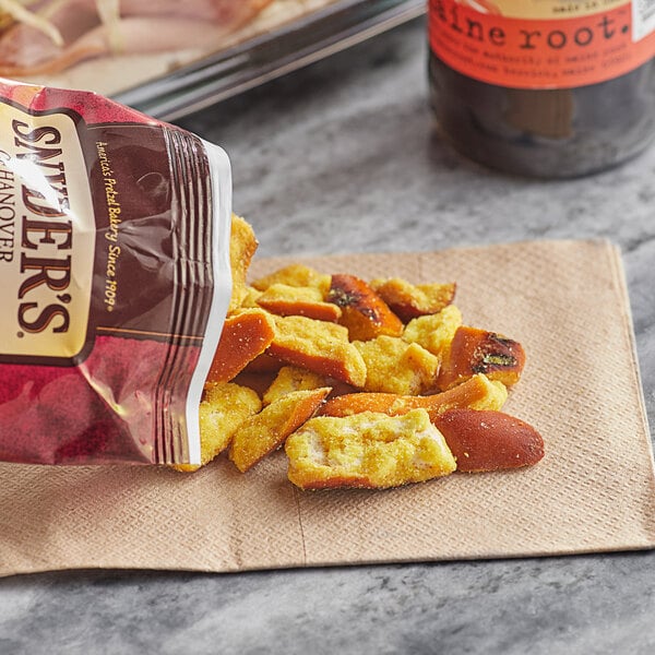 Snyder's of Hanover Honey Mustard & Onion Pretzel Pieces 2.25 oz. - 60/Case