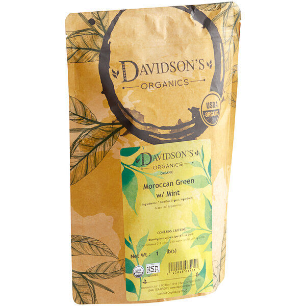 Davidson's Organic Moroccan Green with Mint Loose Leaf Tea 1 lb.