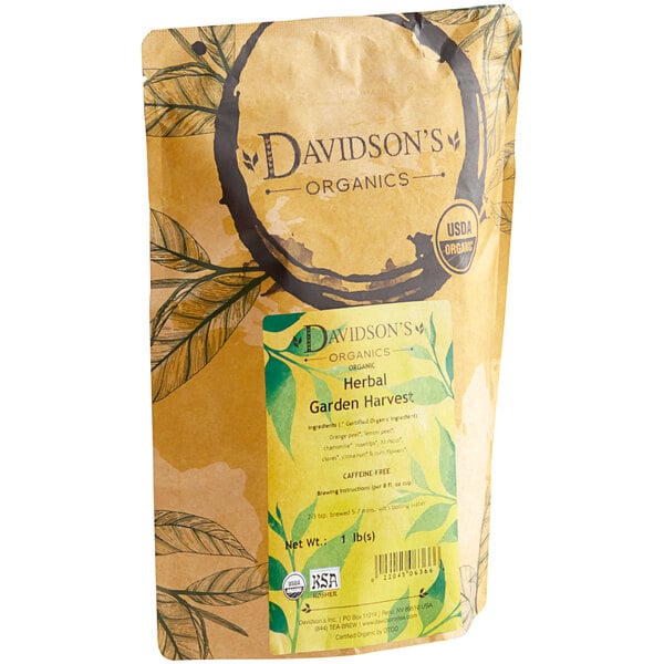 Davidson's Organic Garden Harvest Herbal Loose Leaf Tea 1 lb.