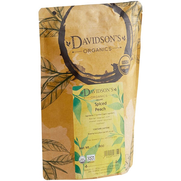Davidson's Organic Spiced Peach Loose Leaf Tea 1 lb.