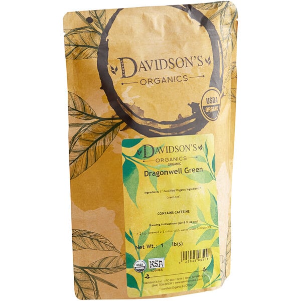 Davidson's Organic Dragonwell Green Loose Leaf Tea 1 lb.